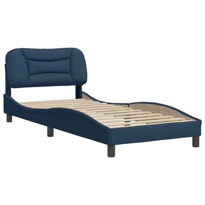 vidaXL Cadre de lit sans matelas bleu 80x200 cm tissu