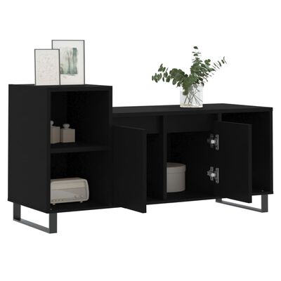 vidaXL Meuble TV Noir 100x35x55 cm Bois d'ingénierie