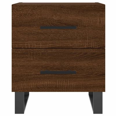 vidaXL Table de chevet chêne marron 40x35x47,5 cm bois d’ingénierie