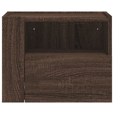 vidaXL Tables de chevet murales 2 pcs chêne marron 45x30x35 cm