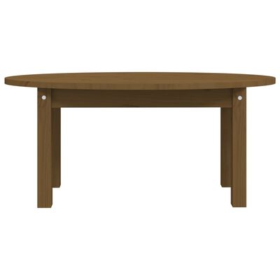 vidaXL Table basse Marron miel 80x40x35 cm Bois massif de pin