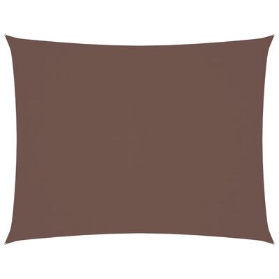 vidaXL Voile de parasol tissu oxford rectangulaire 6x7 m marron