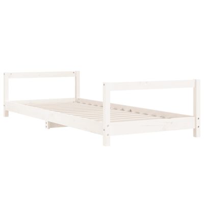 vidaXL Cadre de lit pour enfants blanc 90x190 cm bois de pin massif