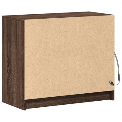 vidaXL Buffet avec LED chêne marron 72x34x61 cm bois d'ingénierie