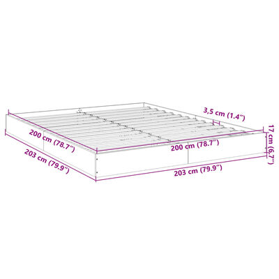 vidaXL Cadre de lit sans matelas chêne sonoma 200x200 cm