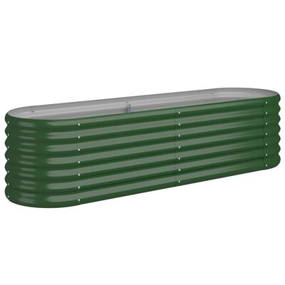 vidaXL Lit surélevé de jardin Acier enduit de poudre 152x40x36 cm Vert