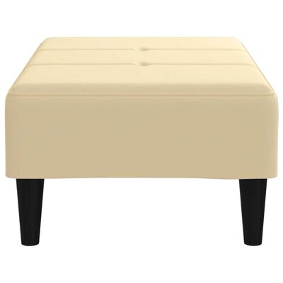 vidaXL Repose-pied Crème 78x56x32 cm Velours