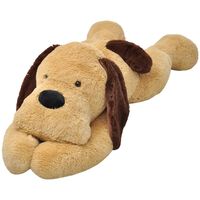 vidaXL Chien en peluche 160 cm Marron