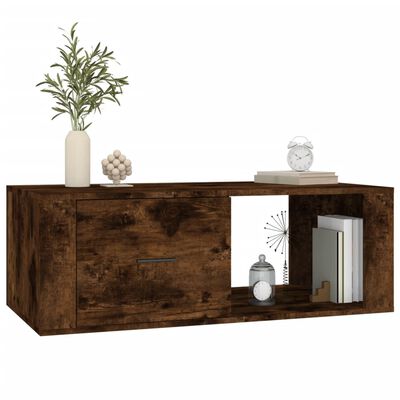 vidaXL Table basse Chêne fumé 100x50,5x35 cm Bois d'ingénierie