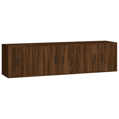 vidaXL Ensemble de meubles TV 3 pcs Chêne marron Bois d'ingénierie