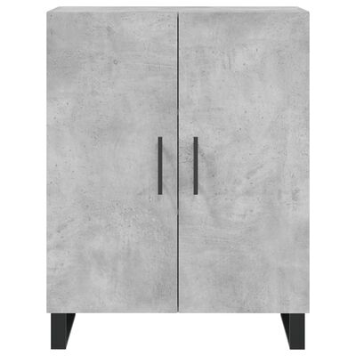 vidaXL Buffet haut Gris béton 69,5x34x180 cm Bois d'ingénierie