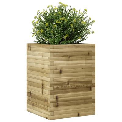 vidaXL Jardinière 50x50x68,5 cm bois de pin imprégné