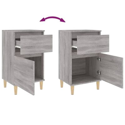 vidaXL Tables de chevet 2 pcs sonoma gris 40x35x70 cm