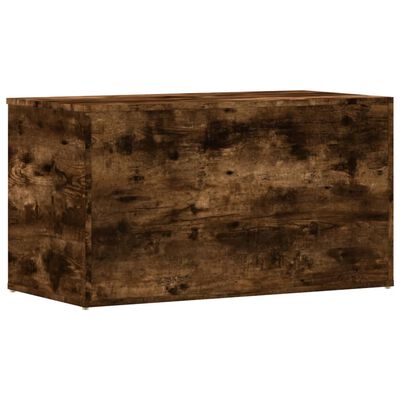 vidaXL Coffre de rangement Chêne fumé 84x42x46 cm Bois d'ingénierie