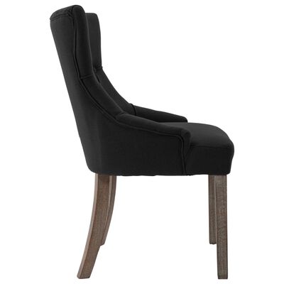 vidaXL Chaises à manger lot de 4 noir tissu