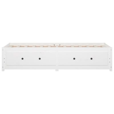 vidaXL Lit de jour sans matelas blanc 90x190 cm bois de pin massif