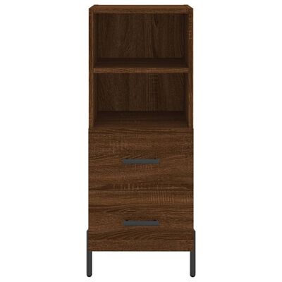 vidaXL Buffet haut Chêne marron 34,5x34x180 cm Bois d'ingénierie