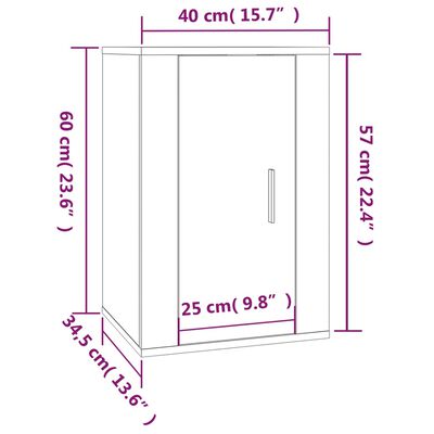 vidaXL Ensemble de meubles TV 2 pcs gris béton bois d'ingénierie