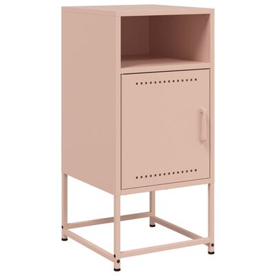 vidaXL Table de chevet rose 36x39x78 cm acier