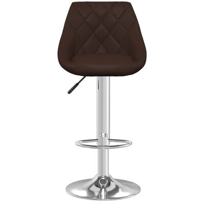 vidaXL Tabourets de bar lot de 2 marron similicuir