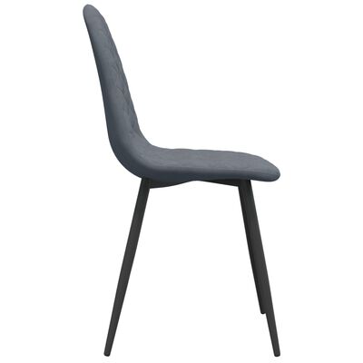 vidaXL Chaises à manger lot de 2 Gris foncé Velours