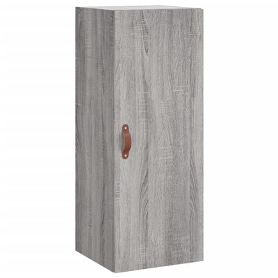 vidaXL Buffet haut Sonoma gris 34,5x34x180 cm Bois d'ingénierie