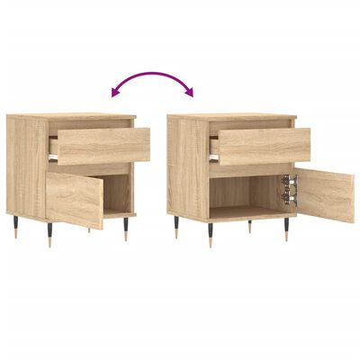 vidaXL Tables de chevet 2 pcs chêne sonoma 40x35x50 cm bois ingénierie