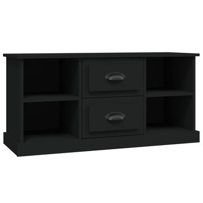 vidaXL Meuble TV noir 99,5x35,5x48 cm bois d'ingénierie