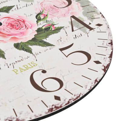 vidaXL Horloge murale vintage Fleur 30 cm