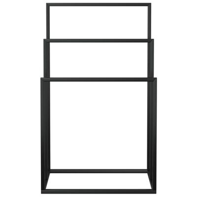 vidaXL Porte-serviettes sur pied Noir 48x24x79 cm Fer