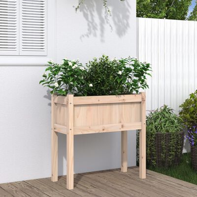 vidaXL Jardinières avec pieds 70x31x70 cm bois de pin massif