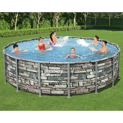 Bestway Ensemble de piscine Power Steel 488x122 cm