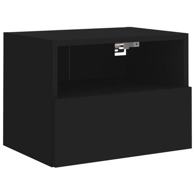 vidaXL Meubles TV muraux 2 pcs noir 40x30x30 cm bois d'ingénierie