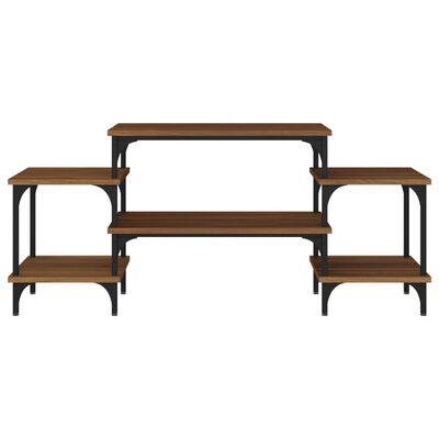 vidaXL Meuble TV Chêne marron 117x35x52 cm Bois d'ingénierie