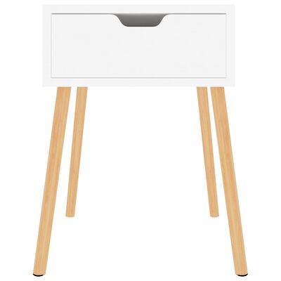 vidaXL Tables de chevet 2 pcs Blanc 40x40x56 cm Bois d'ingénierie