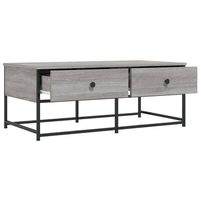 vidaXL Table basse sonoma gris 100x51x40 cm bois d'ingénierie