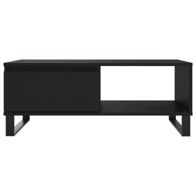 vidaXL Table basse noir 90x60x35 cm bois d'ingénierie