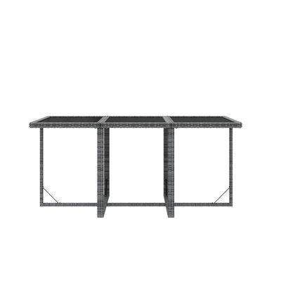 vidaXL Mobilier à dîner de jardin et coussins 7pcs Résine tressée Gris