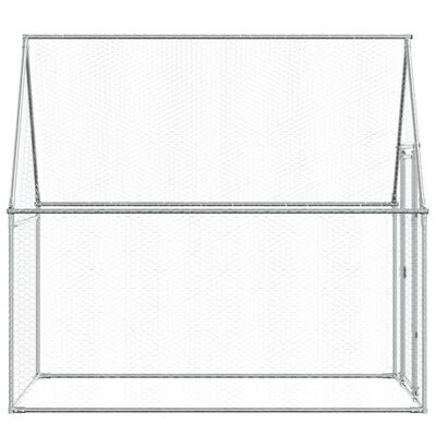 vidaXL Cage pour poules argenté 200x100x190 cm acier galvanisé