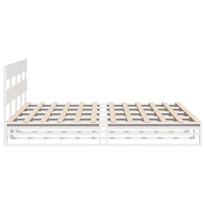 vidaXL Cadre de lit sans matelas blanc 180x200 cm bois massif de pin