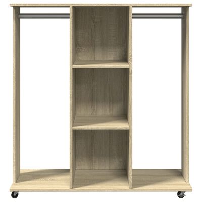 vidaXL Garde-robe avec roues chêne sonoma 102x38x110cm bois ingénierie