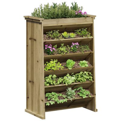 vidaXL Jardinière de plantes aromatiques 6 niveaux bois pin imprégné