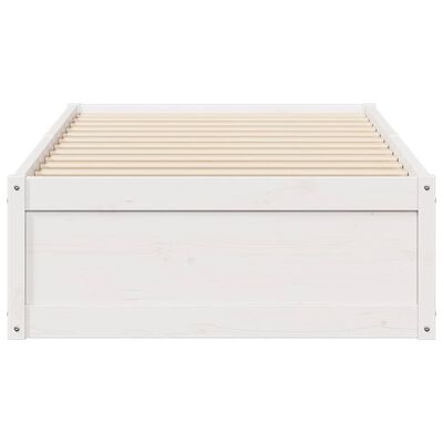 vidaXL Cadre de lit sans matelas blanc 75x190 cm bois de pin massif