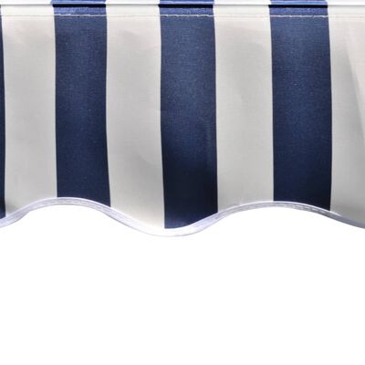 vidaXL Toit d'auvent Toile Bleu et blanc 6x3 m (Cadre non inclus)