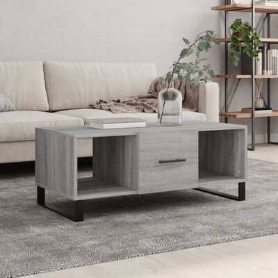 vidaXL Table basse sonoma gris 102x50x40 cm bois d'ingénierie