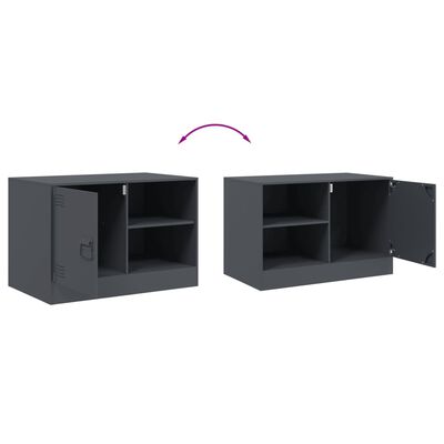 vidaXL Meubles TV 2 pcs anthracite 67x39x44 cm acier