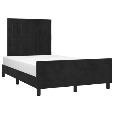 vidaXL Cadre de lit sans matelas noir 120x190 cm velours