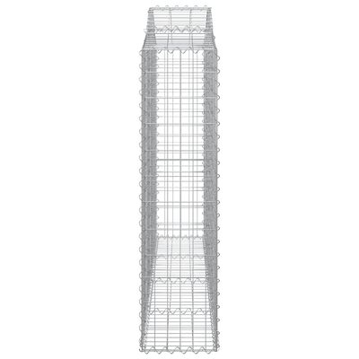 vidaXL Paniers à gabions arqués 8 pcs 200x30x120/140 cm Fer galvanisé