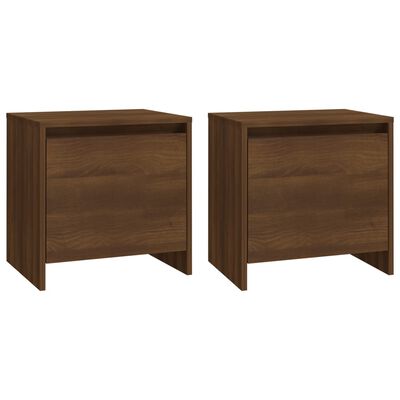 vidaXL Tables de chevet 2 pcs chêne marron 45x34x44,5 cm