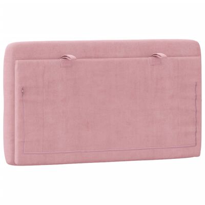 vidaXL Coussin de tête de lit rose 80 cm velours